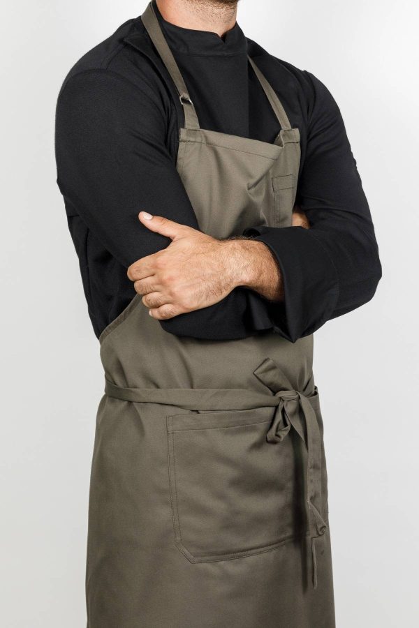Full length apron Chef Wide Khaki