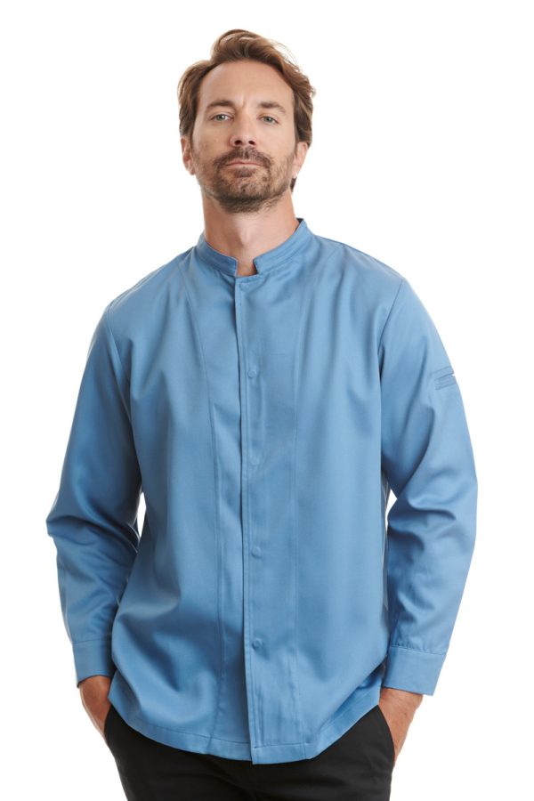 Chef Mao Jacket Sea Blue