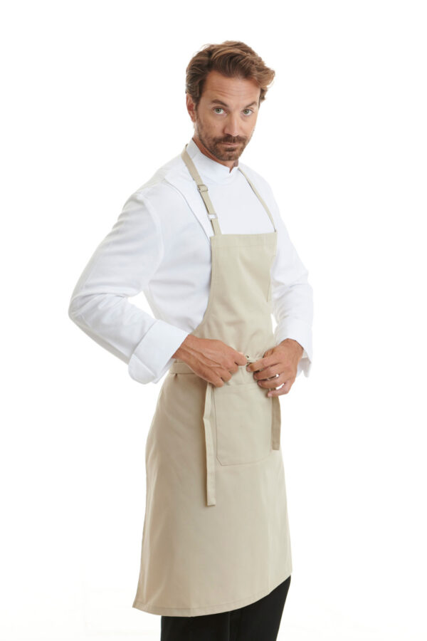Wide Apron Light Beige