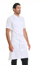 Cotton Wide Apron White