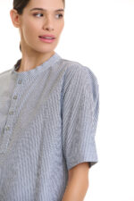 Striped Buttoned Work Shirt – Unisex Fit