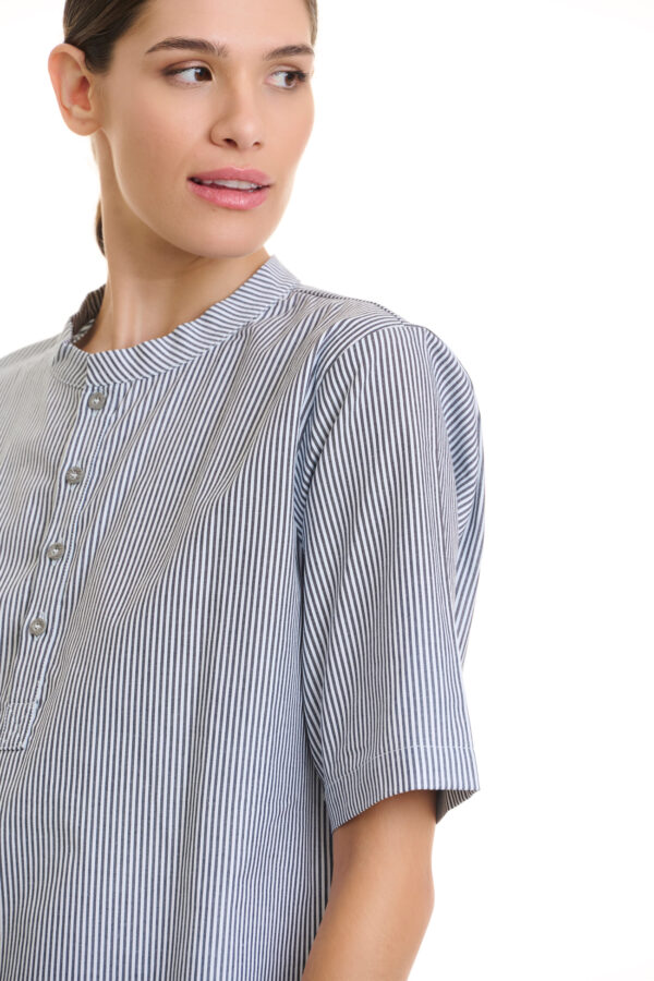 Striped Buttoned Work Shirt – Unisex Fit