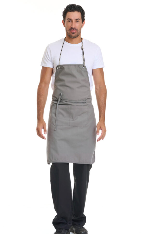 FULL BIB SERVICE APRON WITH DOUBLE POCKET
