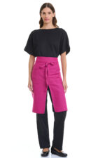 Textured Cotton Wrap Waist Apron