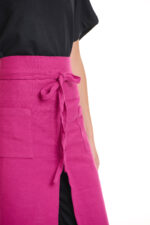 Textured Cotton Wrap Waist Apron